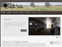 Tablet Screenshot of gallagherstables.com